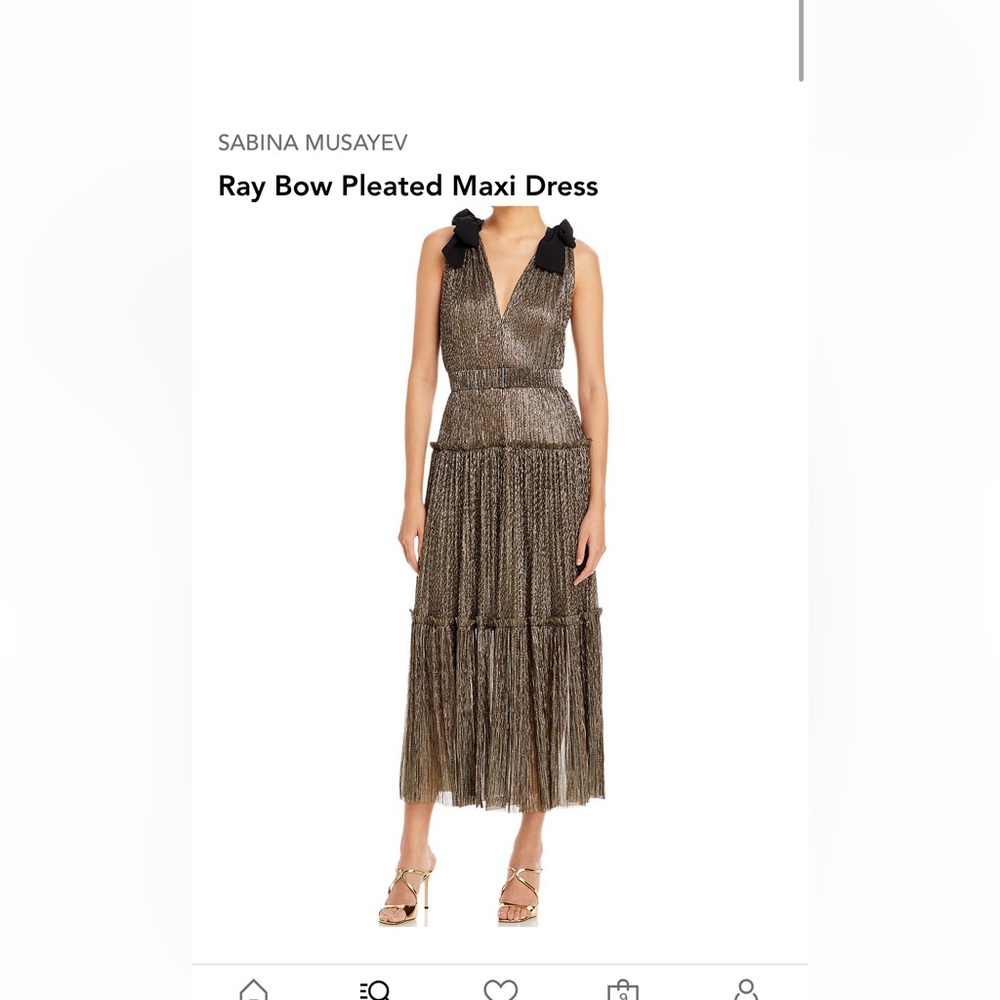 Sabina Musayev - Ray Bow Pleated Maxi Dress
